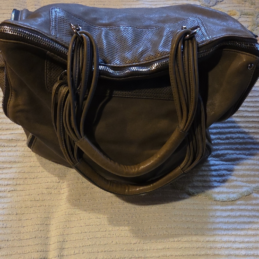 Alexander Wang Grey Leather Shoulder Bag